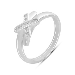 Серебряное кольцо с фианитами