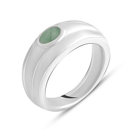 Срібна каблучка зі смарагдом 0.4ct