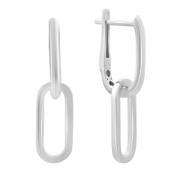 Silver earrings without stones