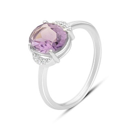 Silver ring with amethyst 1.929ct