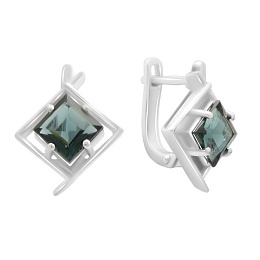 Срібні сережки з топазом Лондон Блю 3.008ct