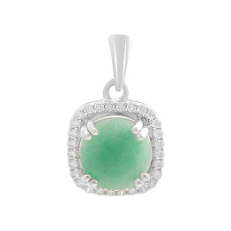 Sterling silver pendant with emerald 2.218ct