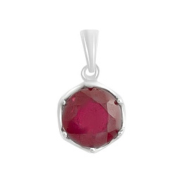 Срібна підвіска з рубіном 3.925ct