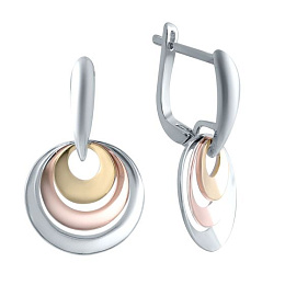 Silver earrings without stones