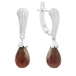 Срібні сережки з гранатом 11.003ct