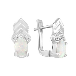 Срібні сережки з опалом 0.588ct