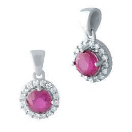 Серебряная подвеска с рубином 1.03ct