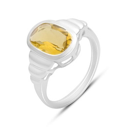 Срібна каблучка з цитрином nano 3.2ct