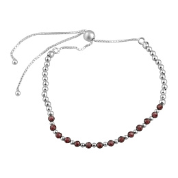 Срібний браслет з гранатом 13.62ct