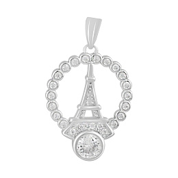 Срібна підвіска з фіанітами