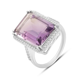 Срібна каблучка з аметистом 14.208ct