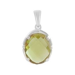 Silver pendant with sultanite