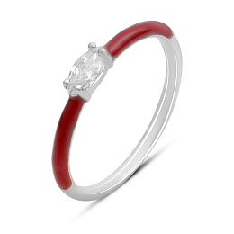 Silver ring with phianites, semallu