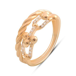 Серебряное кольцо с фианитами 0.16ct