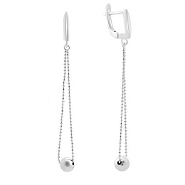 Silver earrings without stones