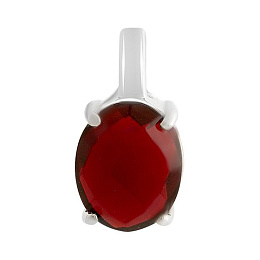 Срібна підвіска з гранатом nano 2.188ct