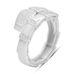 Серебряное кольцо с фианитами
