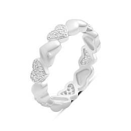 Серебряное кольцо с фианитами