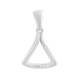 Silver pendant with 0.1ct fianites