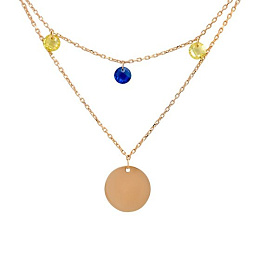 Золотое колье с фианитами 0.3ct