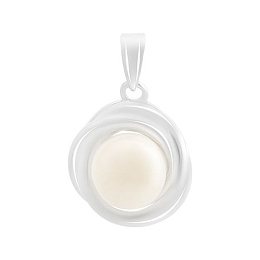 Серебряная подвеска с жемчугом