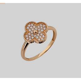 Срібна каблучка з фіанітами 0.56ct