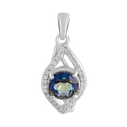 Срібна підвіска з містик топазом 2.05ct