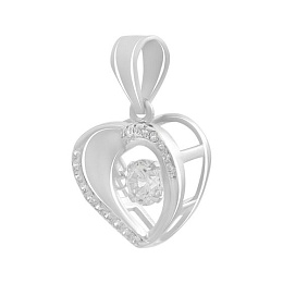 Silver pendant with phianites