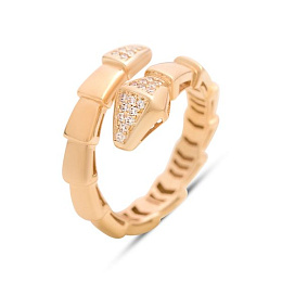 Gold ring with cubic zirconia 0.23ct