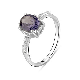 Silver ring with a 2.722-carat alexandrite