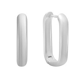 Серебряные серьги без камней