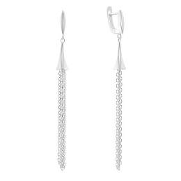 Silver earrings without stones