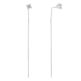 Срібні сережки з топазом 0.619ct