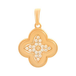Золота підвіска з фіанітами 0.17ct