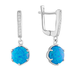 Серебряные серьги с опалом 2.412ct