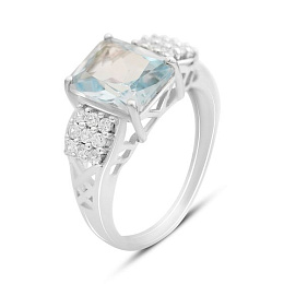 Silver ring with topaz 4.463ct
