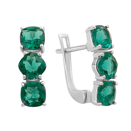 Серебряные серьги с аквамарином nano 2.882ct