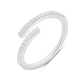 Серебряное кольцо с фианитами