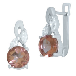 Срібні сережки з султанітом 3.067ct