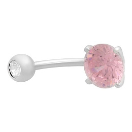 Серебряный пирсинг с фианитами