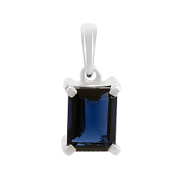 Silver pendant with nano sapphire 1.26ct
