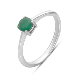 Серебряное кольцо с изумрудом 0.381ct