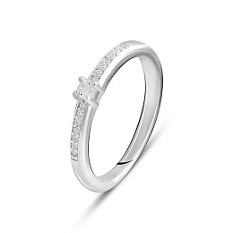 Серебряное кольцо с фианитами