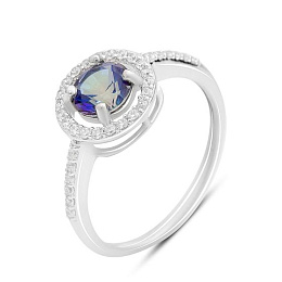 Серебряное кольцо с мистик топазом