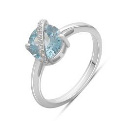 Срібна каблучка з топазом 2.374ct