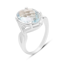 Срібна каблучка з топазом 6.743ct