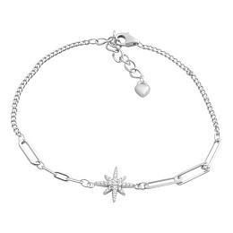 Серебряный браслет с фианитами