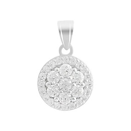 Серебряная подвеска с фианитами