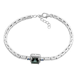 Срібний браслет з топазом Лондон Блю 1.2ct, топазом