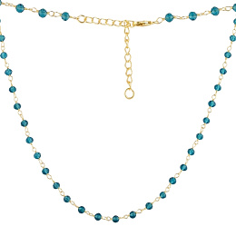 Срібне кольє з топазом Лондон Блю 8.71ct